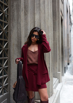 Blazer Oversized Bordô