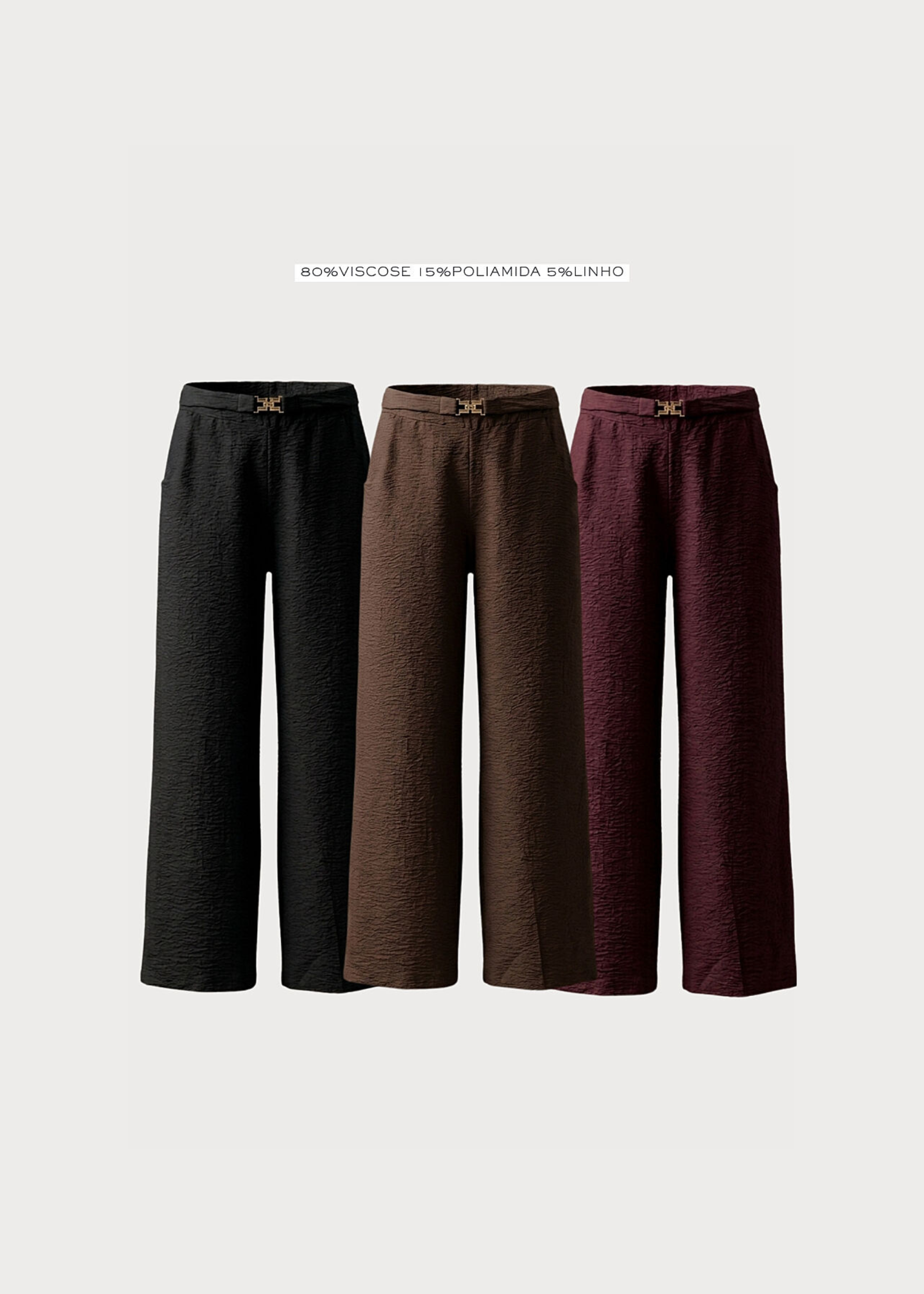 Calça Wide com Cinto