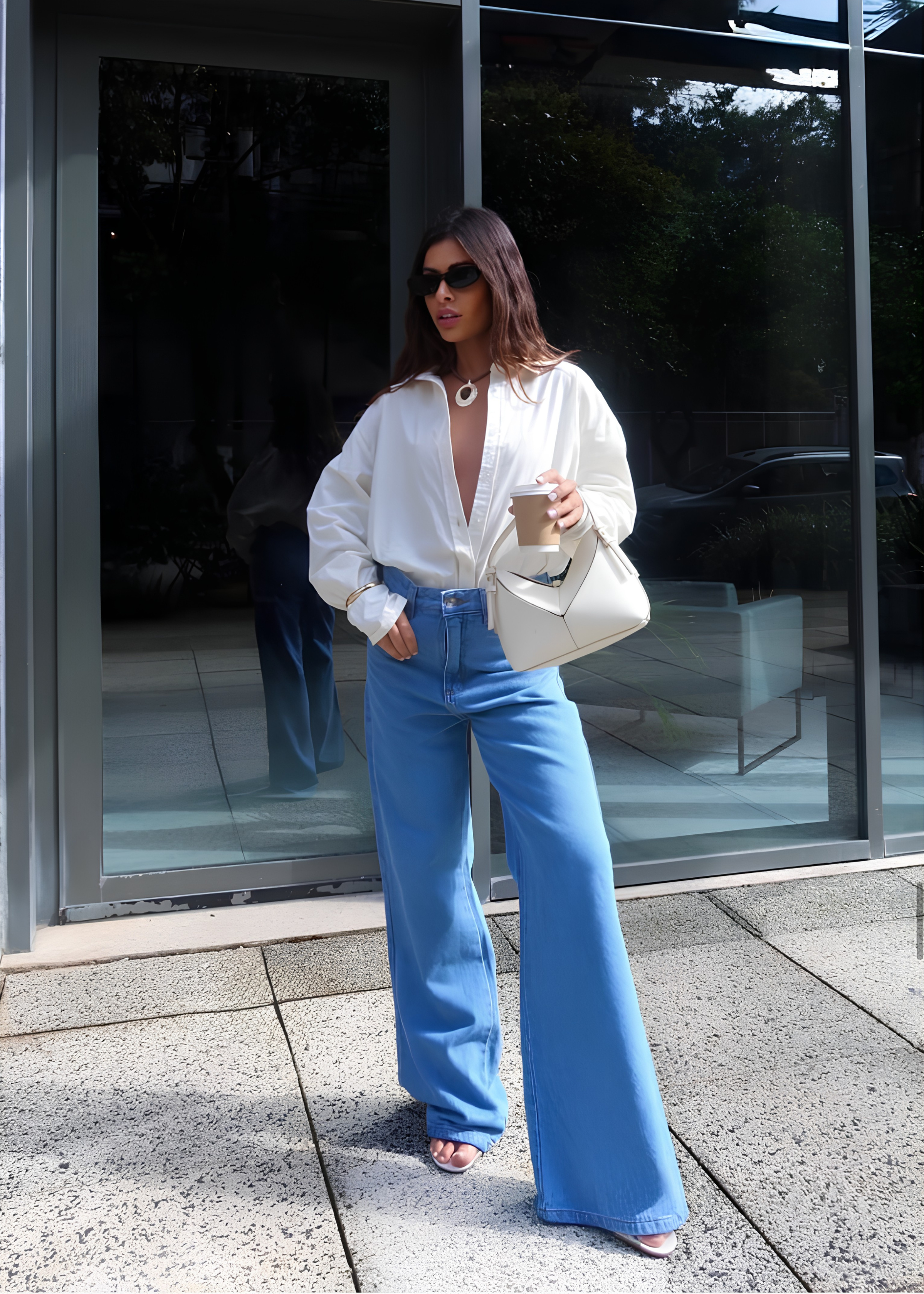 Calça Wide Leg Jeans