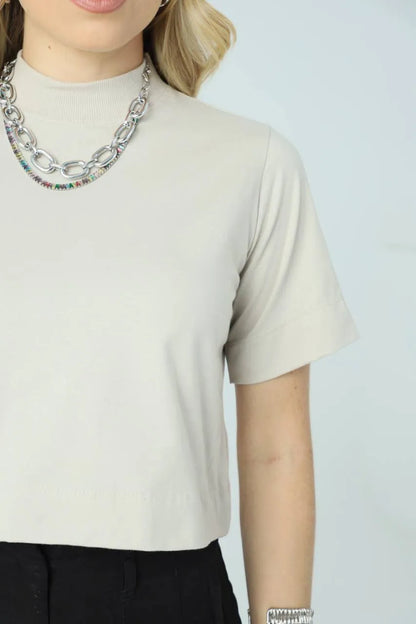 Cropped Barcelona Bege